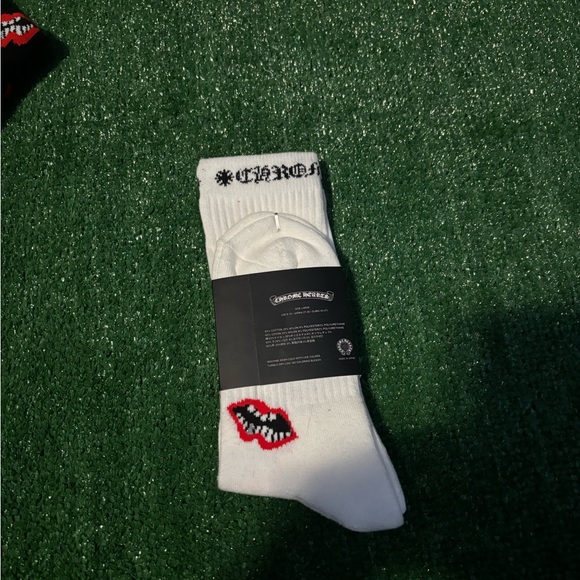 Chrome Hearts White Socks with Red Graphic - Picture 2 of 2